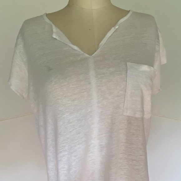 Sanctuary White Linen T-Shirt - Picture 2 of 6